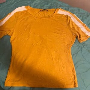 Yellow short sleeve shirt